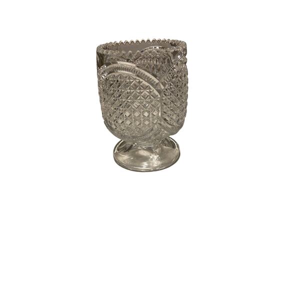 Vintage Crystal Textured‎ Candy Dish/Vase - Picture 1 of 3